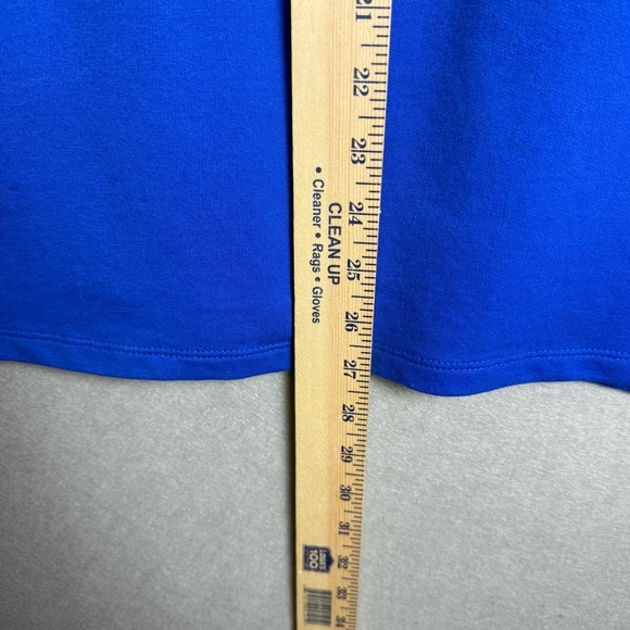 Kim Rogers Women’s Royal Blue Drawstring Collar Cardigan Roll Tab Sleeve size L - Picture 3 of 11